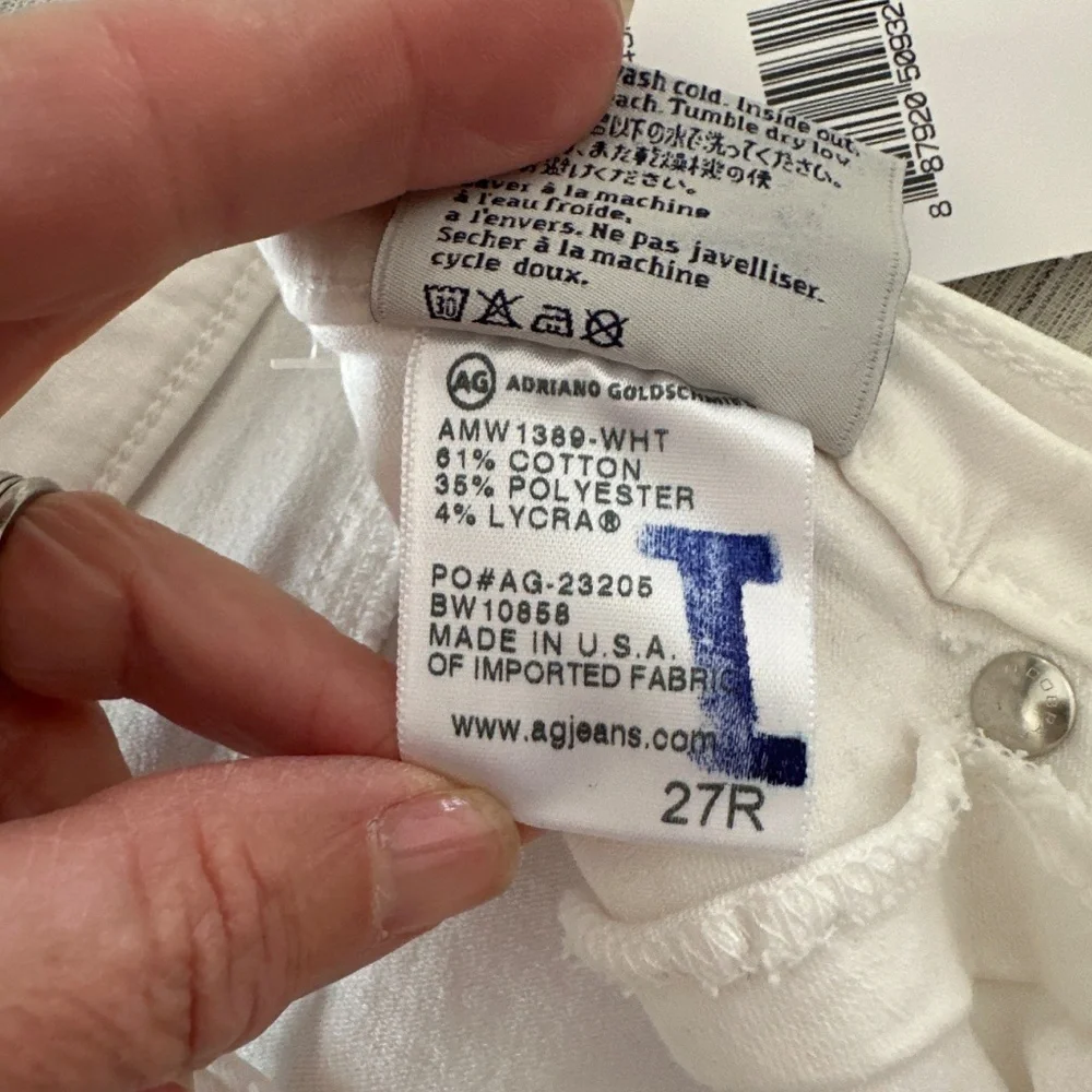 AG super skinny white jeans size 27. NWT - Picture 3 of 4